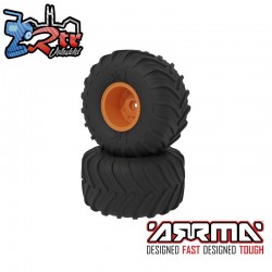 dBoots Chevron MT Tire Set  Glued  Orange