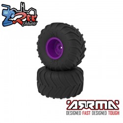 dBoots Chevron MT Tire Set  Glued  Purple