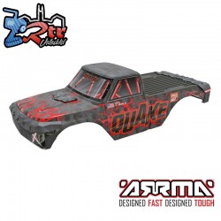 QUAKE Painted Decaled Trimmed Body Set  Red