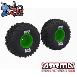dBoots Cut Chevron MT Tire Set Glued  Green