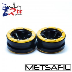 Llantas 1.9 beadlock Metsafil PT-Claw Negro/Oro (2 Unidades)