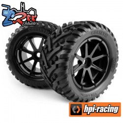 Mounted Goliath Tire on 3256 Blast Black Wheel