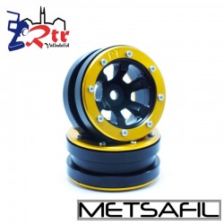 Llantas 1.9 beadlock Metsafil PT-Claw Negro/Oro (2 Unidades)