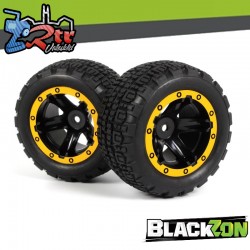 Slyder ST Wheels-Tires Assembled (Black-Yellow)