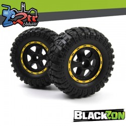 Smyter Desert Wheels-Tires Assembled (Yellow-2pcs)