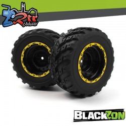 Smyter MT Wheels-Tires Assembled (Yellow-2pcs)