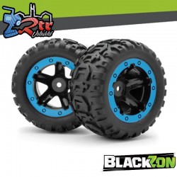 Slyder MT Wheels-Tires Assembled (Black-Blue)