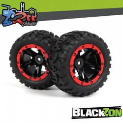 Slyder MT Wheels-Tires Assembled (Black-Red)