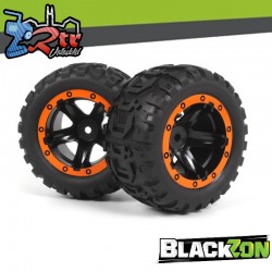 Slyder MT Wheels-Tires Assembled (Black-Orange)