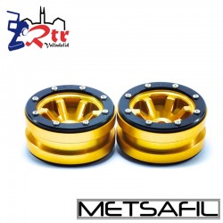 Llantas 1.9 beadlock Metsafil PT-Claw Oro/Negro (2 Unidades)