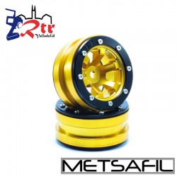 Llantas 1.9 beadlock Metsafil PT-Claw Oro/Negro (2 Unidades)