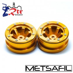 Llantas 1.9 beadlock Metsafil PT-Claw Oro/Oro (2 Unidades)