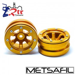 Llantas 1.9 beadlock Metsafil PT-Claw Oro/Oro (2 Unidades)