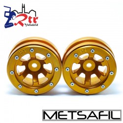 Llantas 1.9 beadlock Metsafil PT-Claw Oro/Oro (2 Unidades)