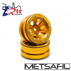 Llantas 1.9 beadlock Metsafil PT-Claw Oro/Oro (2 Unidades)