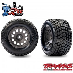 Ruedas traseras grises Mini XRT con neumáticos Gravix Traxxas TRA10775-GRAY