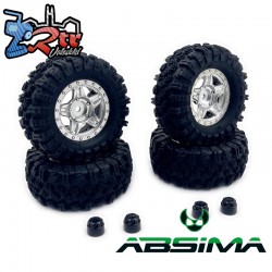 1.2inch Mudder Tire Set (60mm)  Silver (4)