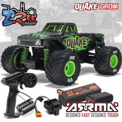 Arrma Quake Grom 4X4 1/16 RTR Escobillas Monster Truck Bateria y cargador Verde