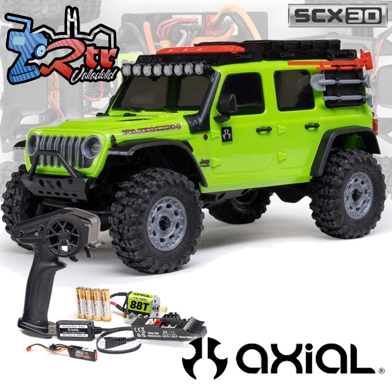 Axial SC30 Jeep Wrangler JLU RTR Crawler 1/30 Verde Escobillas