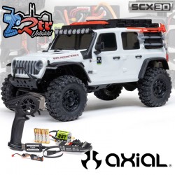 Axial SC30 Jeep Wrangler JLU RTR Crawler 1/30 Blanco Escobillas