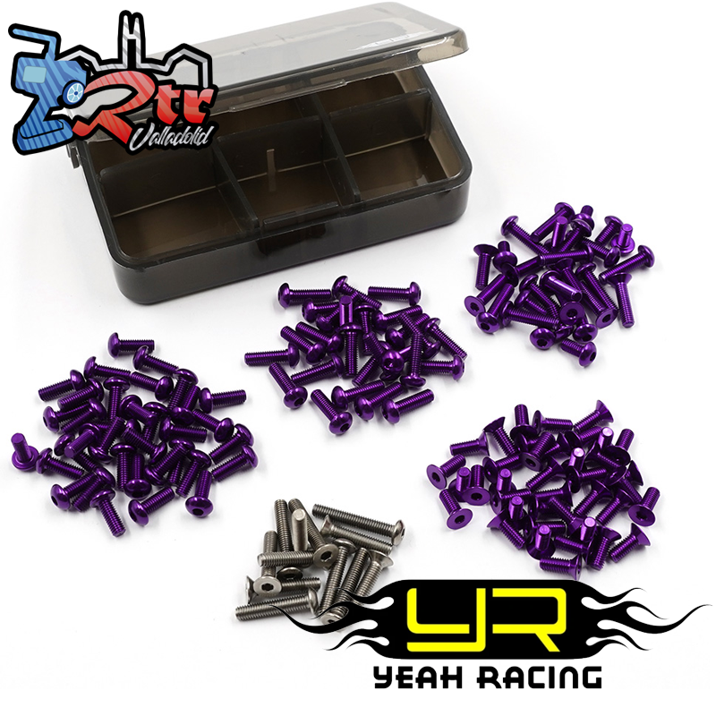 Juego de tornillos de aluminio purpura 7075 para tu coche ReveD Drift TSAS-0044P