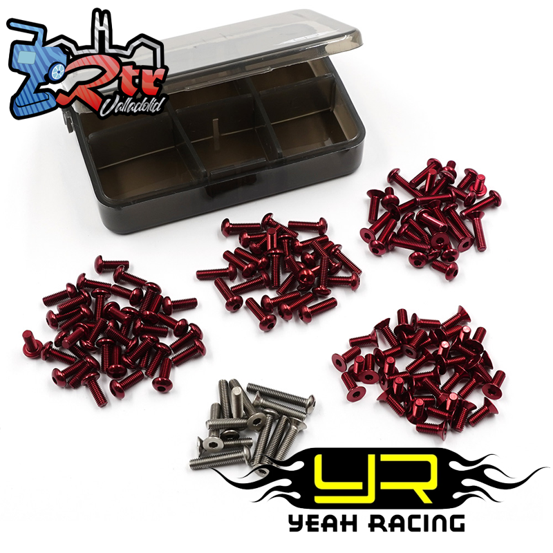 Juego de tornillos de aluminio Rojo 7075 para tu coche ReveD Drift TSAS-0044RD