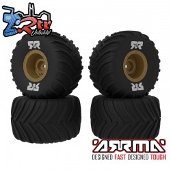 dBoots Chevron MT Tire Set Glued  Bronze (2 Pairs): GROM