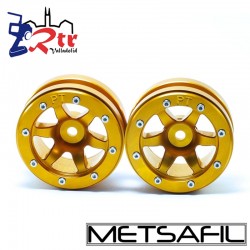 Llantas 1.9 beadlock Metsafil PT-Wave Oro/Oro (2 Unidades)