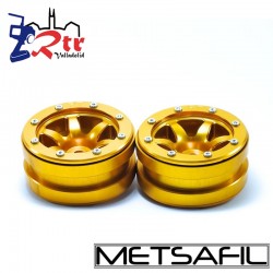 Llantas 1.9 beadlock Metsafil PT-Wave Oro/Oro (2 Unidades)