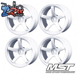 Llantas MST Flat 5 Radios Blanco outset +5 Drift (4...