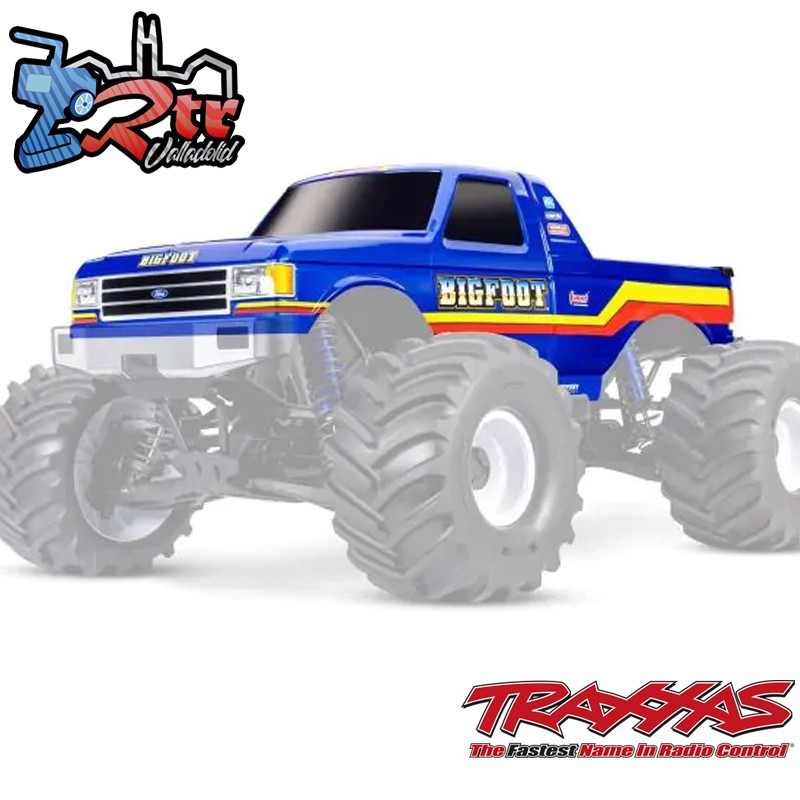 Carrocería Traxxas X-Monster Bigfoot n.° 8 pintada calcomanías aplicadas TRA7691-BLUE