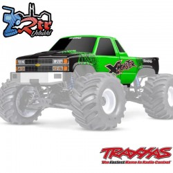 Carrocería Traxxas Chevrolet GMT400 CK Verde X-Monster pintada calcomanías aplicadas TRA7697-GRN