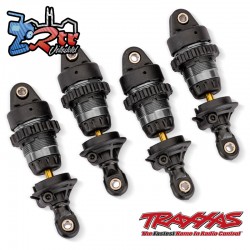 Amortiguadores cortos de aluminio gris Mini GTR 4 Unid Traxxas TRA10865-GRAY