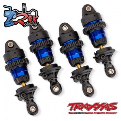 Amortiguadores cortos de aluminio azul Mini GTR 4 Unid Traxxas TRA10865-BLUE