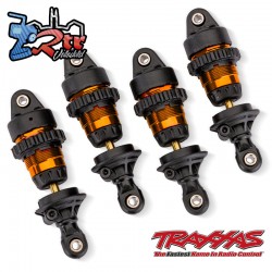 Amortiguadores cortos de aluminio Naranja Mini GTR 4  Unid Traxxas TRA10865-ORNG