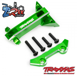 Refuerzo de aluminio verde para la torre del amortiguador delantero Traxxas TRA9061-GRN
