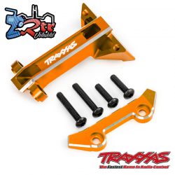 Refuerzo de aluminio Naranja para la torre del amortiguador delantero Traxxas TRA9061-ORNG