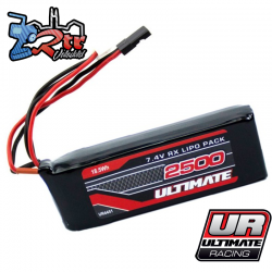 Batería Lipo para receptor 2s 7.4V plana de 2500Mah conector JR