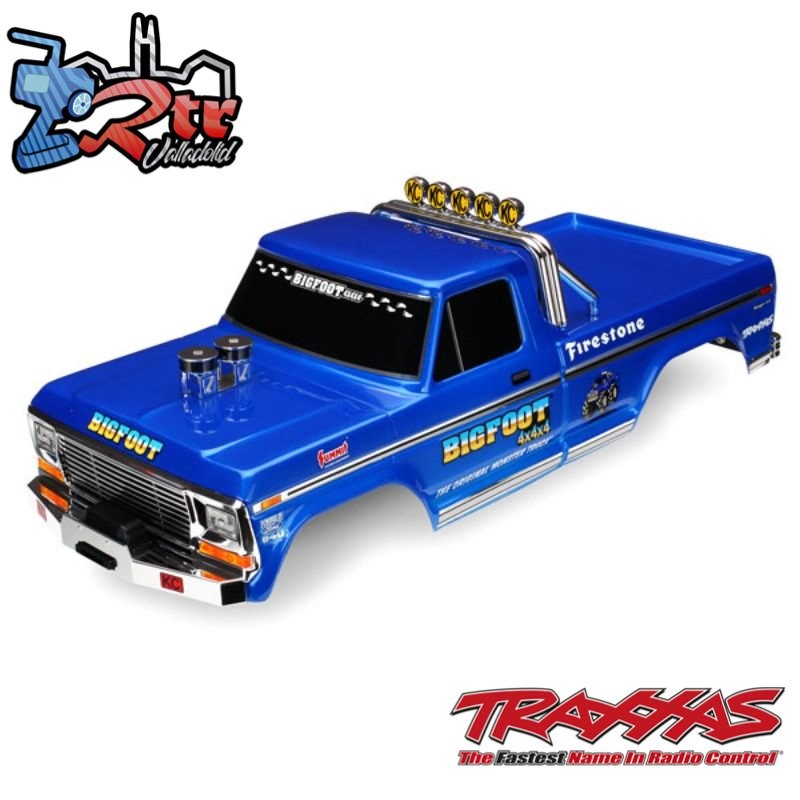 Carrocería TRAXXAS Bigfoot® Officially License replica Pintada anclaje rapido TRA3661-BLUE