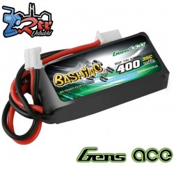 Batería Lipo Gens Ace de 400 mAh 2S 35C 7,4V con conector JST