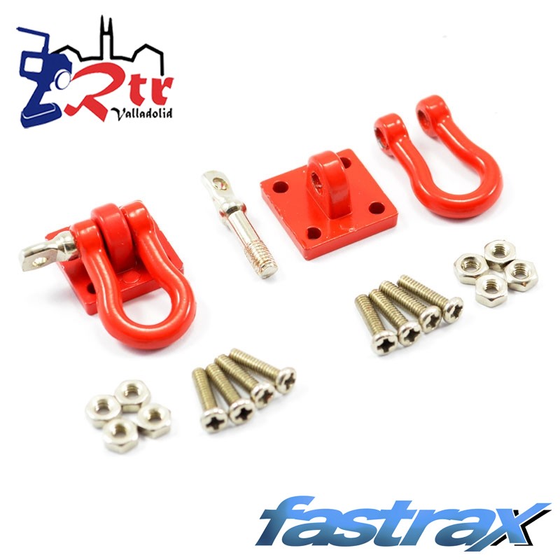 Grilletes de Metal Rojos y soporte de montaje 2pc Fastrax FAST2320R