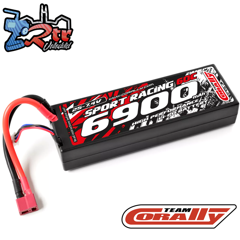 Lipo Team Corally2s 6900 Mha 60C Caja dura T-Plug