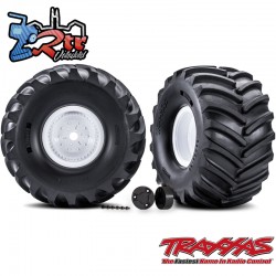Ruedas blancas para X-Monster con neumáticos Terra Groove Traxxas TRA7689