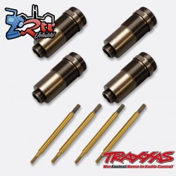 Cuerpos de amortiguador GTR de aluminio 1/10 con vástagos de TiN Traxxas TRA5466R