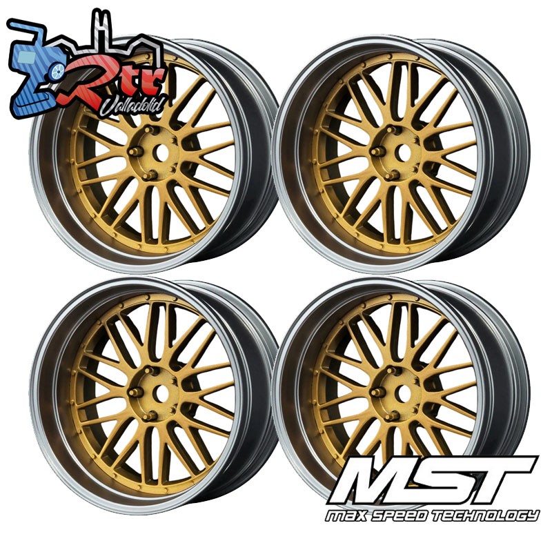 Llantas MST Plata mate, oro FS-GD LM Drift MST Outset Variable ( 4 Unidades) MST832102GD