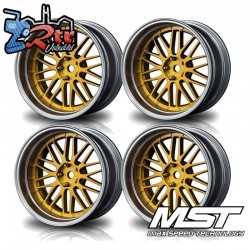 Llantas MST Plata, oro S-GD LM Drift MST Outset Variable ( 4 Unidades)  MST832101GD