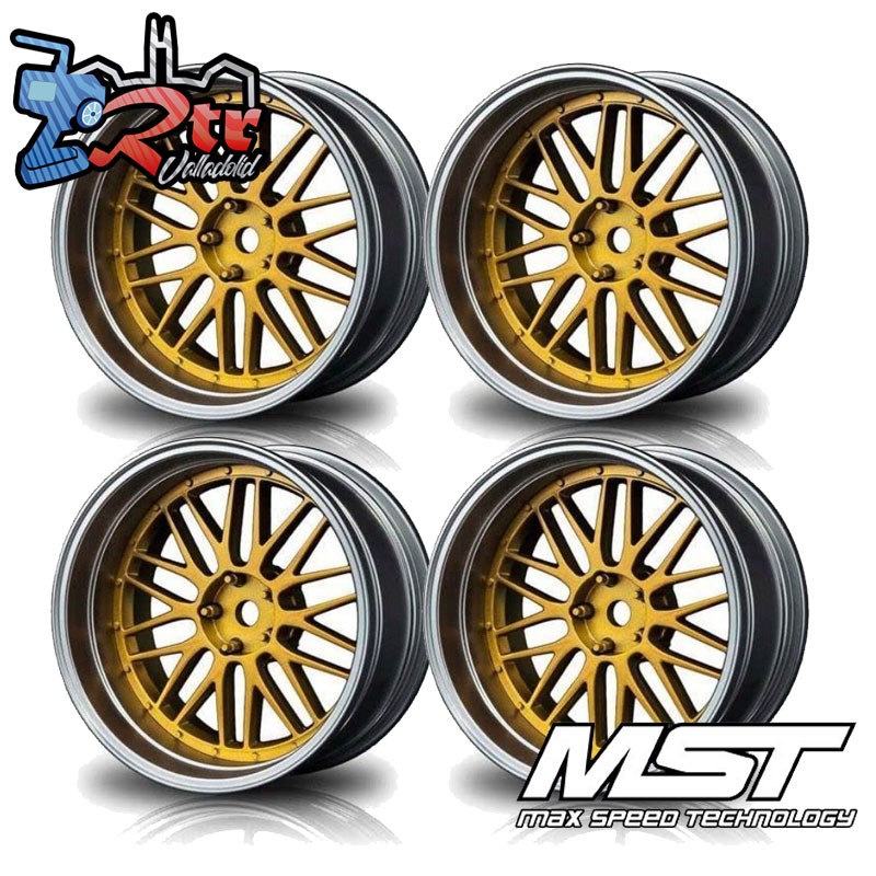 Llantas MST Plata, oro S-GD LM Drift MST Outset Variable ( 4 Unidades)  MST832101GD