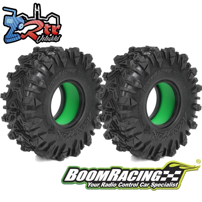 Ruedas BoomRacing AGGRESSOR Gekko Rojo 120x44.5mm 1.9 con espuma Rock Monster