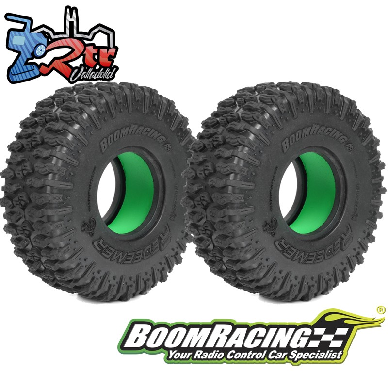 Ruedas BoomRacing REDEEMER Gekko Rojo 120x44.5mm 1.9 con espuma Rock Monster