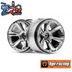 HPI Racing 6-Shot Mt Wheel (Chrome-2Pcs)